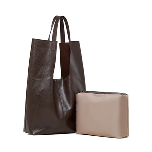 Genuine Leather Handbags Vintage-Style Top Handle Shoulder Bag Brown Genuine Leather Handbags Vintage-Style Top Handle Shoulder Bag Brown