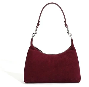 Frosted Cowhide High-Capacity Crossbody Bag Red Frosted Cowhide High-Capacity Crossbody Bag Red