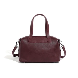 Genuine Leather Women's Handbag Vintage Boston Handbag Red Genuine Leather Women's Handbag Vintage Boston Handbag Red