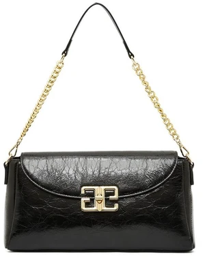 Ladies' Genuine Leather Shoulder Crossbody Bag Lindy Small Bag Black Ladies' Genuine Leather Shoulder Crossbody Bag Lindy Small Bag Black