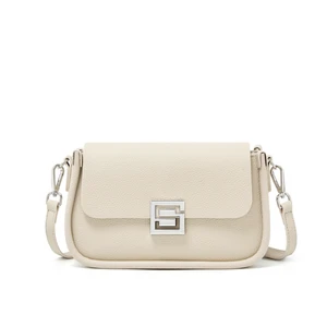 Genuine Leather Women TOGO Shoulder Cross Bag White Genuine Leather Women TOGO Shoulder Cross Bag White