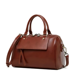 Genuine Leather Women Crossbody Bag Brown Genuine Leather Women Crossbody Bag Brown