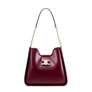 Genuine Leather Handbag Women Shoulder Tote Bag Red Genuine Leather Handbag Women Shoulder Tote Bag Red