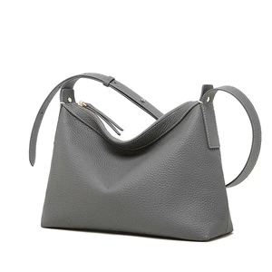 Fashion Genuine Leather Women's Beach Bag Shoulder Bag Grey Fashion Genuine Leather Women's Beach Bag Shoulder Bag Grey