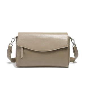 Genuine Leather Women Shoulder Bag Grey Genuine Leather Women Shoulder Bag Grey