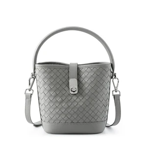 Women's Genuine Leather Tote Shoulder Handbag Grey Women's Genuine Leather Tote Shoulder Handbag Grey