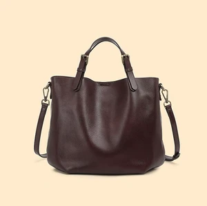 Genuine Leather Women Top Handle Shoulder Purses and Handbags Brown Genuine Leather Women Top Handle Shoulder Purses and Handbags Brown