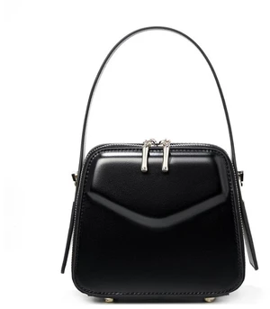 Genuine Leather Women Shoulder Bag Black Genuine Leather Women Shoulder Bag Black