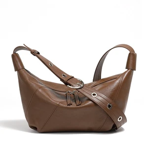 Ladies' Genuine Leather Shell Bag Brown Ladies' Genuine Leather Shell Bag Brown