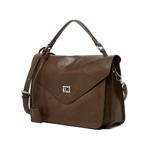 Genuine Leather Women Medium Top Handle Handbags Brown Genuine Leather Women Medium Top Handle Handbags Brown