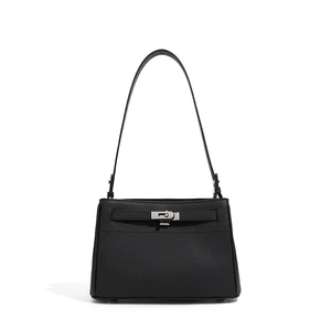 Women Retro Genuine Leather Handbag Black Women Retro Genuine Leather Handbag Black
