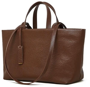 Women Genuine Leather Tote Purse Shoulder Bag Brown Women Genuine Leather Tote Purse Shoulder Bag Brown
