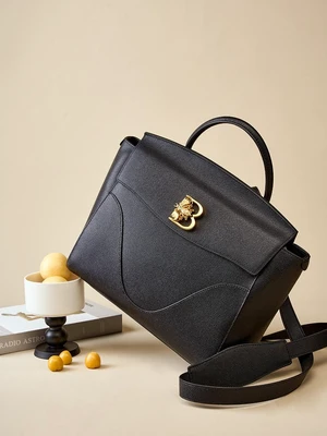 Genuine Leather Women's Evening Handbag Satin Shoulder Bag Purse Black Genuine Leather Women's Evening Handbag Satin Shoulder Bag Purse Black