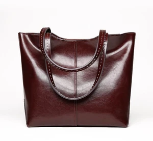 Women Genuine Leather Handbags Tote Purse Shoulder Bag Brown Women Genuine Leather Handbags Tote Purse Shoulder Bag Brown