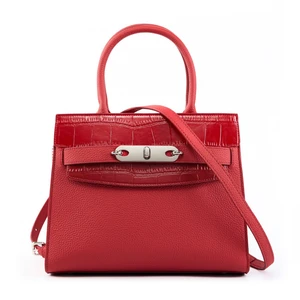 Genuine Leather Women's Bag Vintage Handbag Red Genuine Leather Women's Bag Vintage Handbag Red