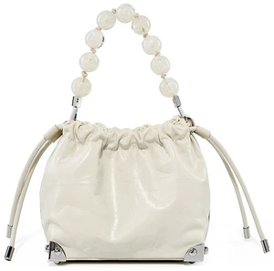 Genuine Leather European and American Large Capacity Handbag White Genuine Leather European and American Large Capacity Handbag White