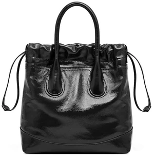 Genuine Leather Women's Handbag Diagonal Cross Bag Black Genuine Leather Women's Handbag Diagonal Cross Bag Black