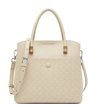 Time Resistance Leather Handbag Leather Purse for Women - Top Handle Bag - Tote Bag White Time Resistance Leather Handbag Leather Purse for Women - Top Handle Bag - Tote Bag White