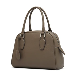 Women Genuine Leather Handbag Top-handle Satchel Bag Grey Women Genuine Leather Handbag Top-handle Satchel Bag Grey