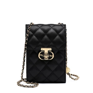 Genuine Leather Women's Bag Mini Phone Bag Women's Summer Crossbody Bag Black Genuine Leather Women's Bag Mini Phone Bag Women's Summer Crossbody Bag Black