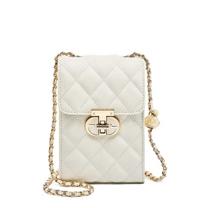 Genuine Leather Women's Bag Mini Phone Bag Women's Summer Crossbody Bag White Genuine Leather Women's Bag Mini Phone Bag Women's Summer Crossbody Bag White