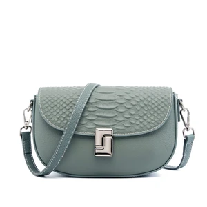 Ladies' Genuine Leather Crossbody Bag Large Capacity Small Square Bag Blue Ladies' Genuine Leather Crossbody Bag Large Capacity Small Square Bag Blue