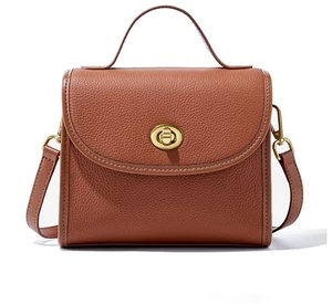 Fashion Genuine Leather Women Shoulder Bag Handbag Lady Casual Tote Bag Brown Fashion Genuine Leather Women Shoulder Bag Handbag Lady Casual Tote Bag Brown