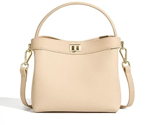 Genuine leather Crossbody Bucket Bag Women's Ins Handbag Clear Genuine leather Crossbody Bucket Bag Women's Ins Handbag Clear