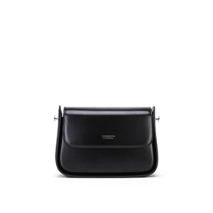 Women's Genuine Leather Saddle Bag Black Women's Genuine Leather Saddle Bag Black