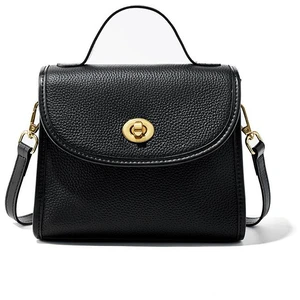 Fashion Genuine Leather Women Shoulder Bag Handbag Lady Casual Tote Bag Black Fashion Genuine Leather Women Shoulder Bag Handbag Lady Casual Tote Bag Black