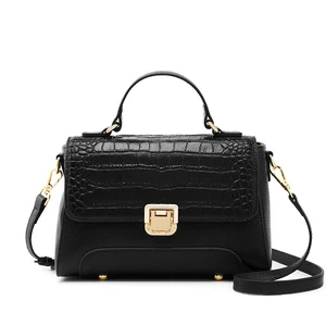 Genuine Leather Women's Hangbags Crossbody Bag Black Genuine Leather Women's Hangbags Crossbody Bag Black