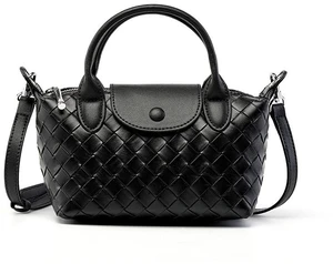 Genuine Leather Satchel Tote Bag Top Handle Handbag Black Genuine Leather Satchel Tote Bag Top Handle Handbag Black