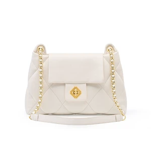 Genuine Leather Ladies'Crossbody Bag White Genuine Leather Ladies'Crossbody Bag White