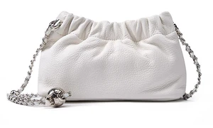 Genuine Leather Tote Ladies Crossbody Bag White Genuine Leather Tote Ladies Crossbody Bag White