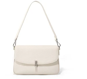 Ladies'Cowhide Shoulder Bag Tote Handbag White Ladies'Cowhide Shoulder Bag Tote Handbag White