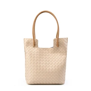 Women's Woven Bag Large Capacity Cowhide Handbag White Women's Woven Bag Large Capacity Cowhide Handbag White