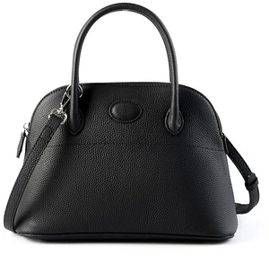 Genuine Leather Shell Bag Large Capacity Handbag Togo Cowhide Bag Black Genuine Leather Shell Bag Large Capacity Handbag Togo Cowhide Bag Black