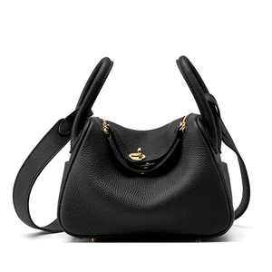 Genuine Leather Mini Shoulder Bag Lindy Small Bag Black Genuine Leather Mini Shoulder Bag Lindy Small Bag Black