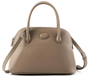 Genuine Leather Shell Bag Large Capacity Handbag Togo Cowhide Bag Grey Genuine Leather Shell Bag Large Capacity Handbag Togo Cowhide Bag Grey