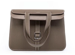 Womens Genuine Leather Casual Handbags Grey Womens Genuine Leather Casual Handbags Grey