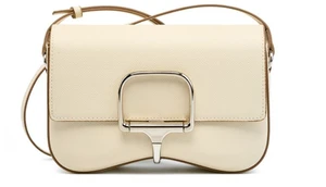 Women Genuine Leather Della Shoulder Crossbody Bag White Women Genuine Leather Della Shoulder Crossbody Bag White