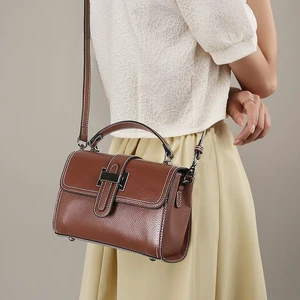 Genuine Leather Women Top-handle Handbags Brown Genuine Leather Women Top-handle Handbags Brown