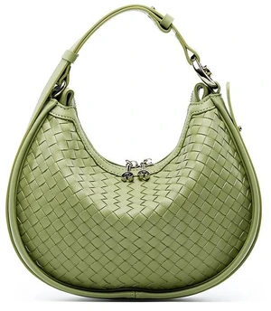 Women Genuine Leather Shoulder Bags Classic Crossbody Purses for Lady Handbag Green Women Genuine Leather Shoulder Bags Classic Crossbody Purses for Lady Handbag Green