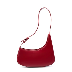 Genuine Leather Women Small Shoulder Purse Handbag Red Genuine Leather Women Small Shoulder Purse Handbag Red