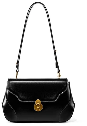 Genuine Leather Womens Fashion Shoulder Bags Black Genuine Leather Womens Fashion Shoulder Bags Black