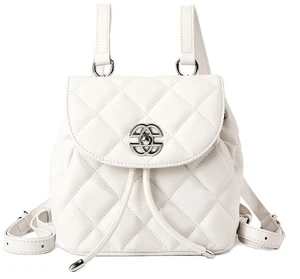 Genuine Leather Backpack Large Capacity Bag White Genuine Leather Backpack Large Capacity Bag White