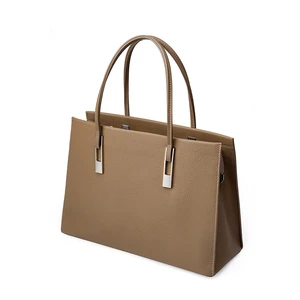 Genuine Leather Women's Handbag Grey Genuine Leather Women's Handbag Grey