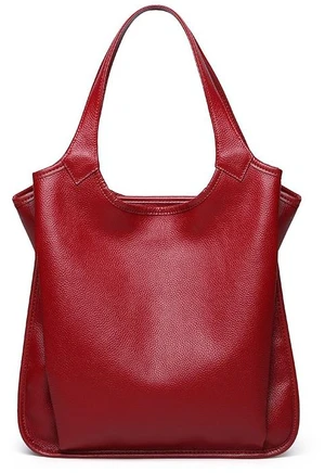 Genuine Leather Women Trendy Handbags Red Genuine Leather Women Trendy Handbags Red