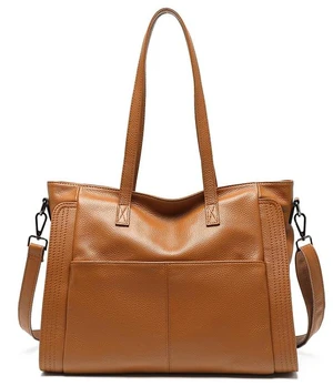 Genuine Leather Women Trendy Hobo Bag Shoulder Handbag Brown Genuine Leather Women Trendy Hobo Bag Shoulder Handbag Brown