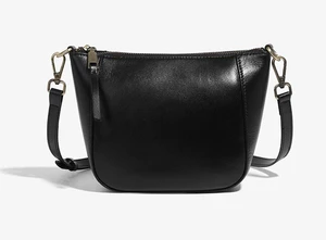 Genuine Leather Women Crossbody Handbag Chic Tote Bag Black Genuine Leather Women Crossbody Handbag Chic Tote Bag Black